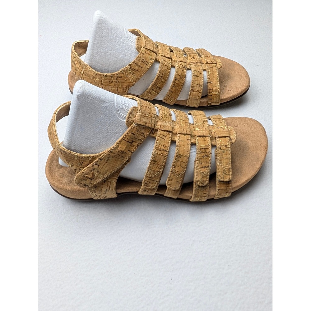 Vionic Amber Cork Gold Fleck Adjustable Strappy Orthotic Sandals Womens Size 8 - Picture 4 of 7